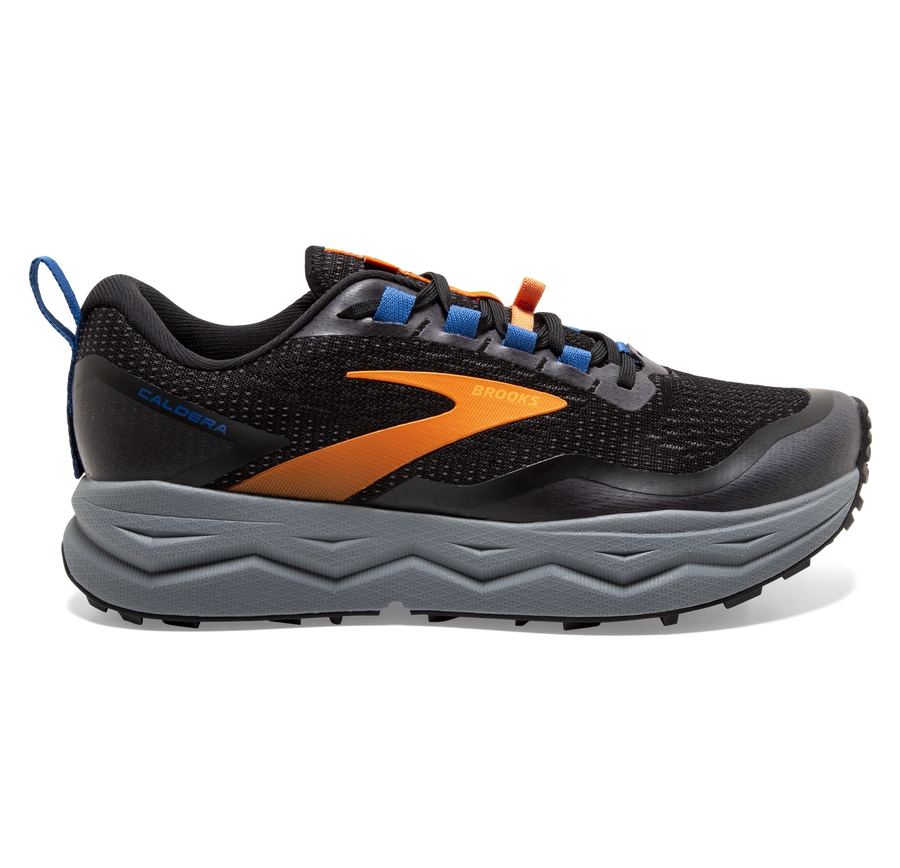 Brooks Mens Trail Running Shoes Nz - Caldera 5 Black/Orange ( RLIFK3981 )